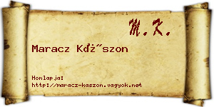 Maracz Kászon névjegykártya